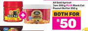 All Gold Apricot Jam 300g Plus Black Cat Peanut Butter 250g-Both For