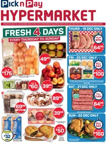 Pick n Pay Hypermarket Gauteng, Free state, North West : Fresh Specials (19 December - 22 December 2024)