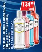 Strettons Original London Dry Gin/Triple Berry/Wild Berries/Ruby Orange-750ml