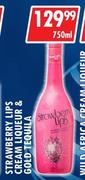 Strawberry Lips Cream Liqueur & Gold Tequilla-750ml