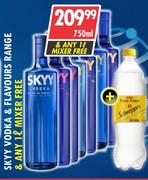 Skyy Vodka & Flavours Range-750ml