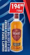 Grant's Triple Wood Blended Scotch Whisky-750ml