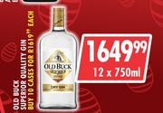 Old Buck Superior Quality Gin-12 x 750ml