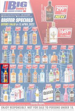 Big Daddy Liquor Stores : Easter Specials (06 April - 13 April 2023), page 1
