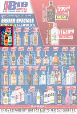 Big Daddy Liquor Stores : Easter Specials (06 April - 13 April 2023), page 1