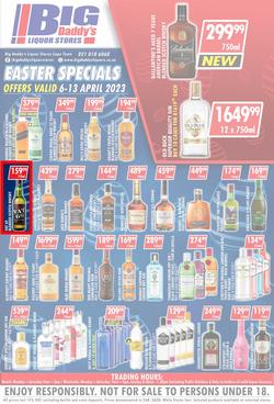 Big Daddy Liquor Stores : Easter Specials (06 April - 13 April 2023), page 1