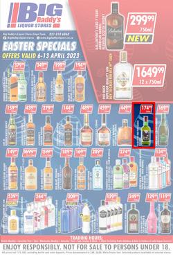 Big Daddy Liquor Stores : Easter Specials (06 April - 13 April 2023), page 1