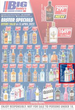 Big Daddy Liquor Stores : Easter Specials (06 April - 13 April 2023), page 1