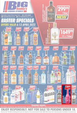 Big Daddy Liquor Stores : Easter Specials (06 April - 13 April 2023), page 1
