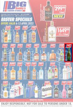 Big Daddy Liquor Stores : Easter Specials (06 April - 13 April 2023), page 1