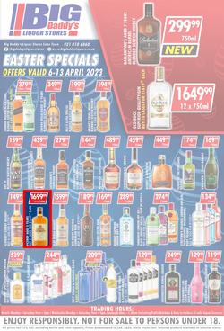 Big Daddy Liquor Stores : Easter Specials (06 April - 13 April 2023), page 1