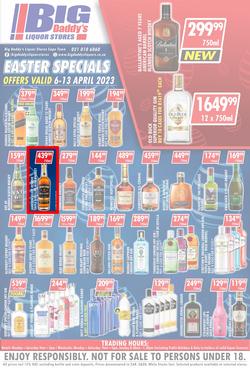 Big Daddy Liquor Stores : Easter Specials (06 April - 13 April 2023), page 1