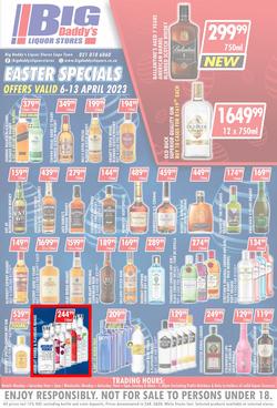 Big Daddy Liquor Stores : Easter Specials (06 April - 13 April 2023), page 1