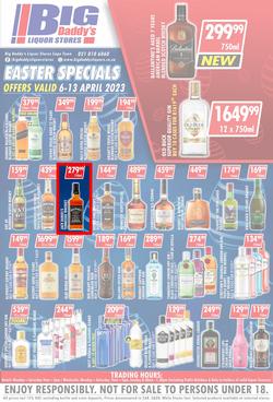 Big Daddy Liquor Stores : Easter Specials (06 April - 13 April 2023), page 1