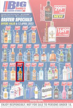 Big Daddy Liquor Stores : Easter Specials (06 April - 13 April 2023), page 1