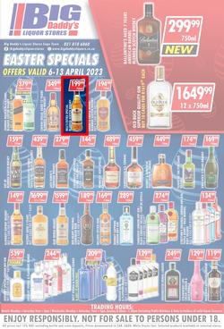 Big Daddy Liquor Stores : Easter Specials (06 April - 13 April 2023), page 1