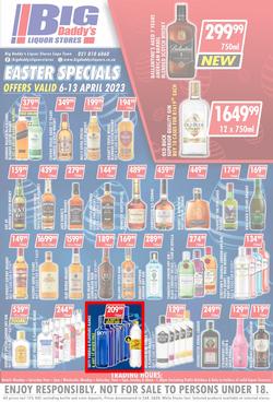 Big Daddy Liquor Stores : Easter Specials (06 April - 13 April 2023), page 1