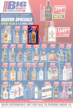 Big Daddy Liquor Stores : Easter Specials (06 April - 13 April 2023), page 1