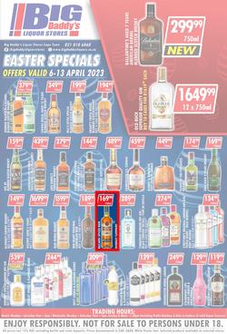 Big Daddy Liquor Stores : Easter Specials (06 April - 13 April 2023), page 1