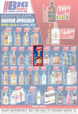 Big Daddy Liquor Stores : Easter Specials (06 April - 13 April 2023), page 1