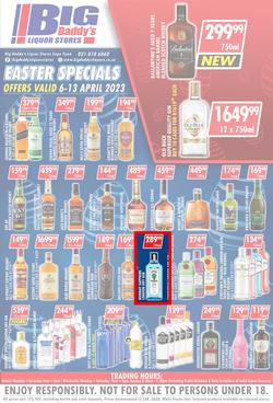 Big Daddy Liquor Stores : Easter Specials (06 April - 13 April 2023), page 1