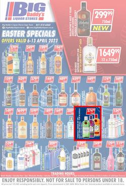 Big Daddy Liquor Stores : Easter Specials (06 April - 13 April 2023), page 1