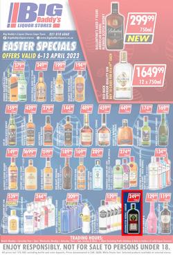 Big Daddy Liquor Stores : Easter Specials (06 April - 13 April 2023), page 1