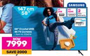 Samsung 58" (147cm) Crystal UHD 4K TV CU7000