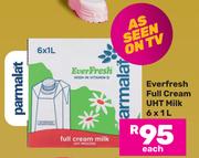 Parmalat Everfresh Full Cream UHT Milk-6 x 1L Each