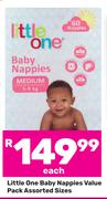 Little One Baby Nappies Value Pack (Assorted Sizes)-Each