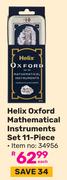 Helix Oxford Mathematical Instruments Set 11 Piece 34956