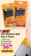 Bic Clic Medium Ball Pen 7 Pack 813189001/813189002
