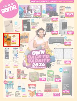 Game : Back To Varsity (20 January - 16 February 2026), page 1