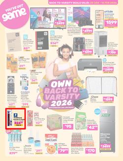 Game : Back To Varsity (20 January - 16 February 2026), page 1