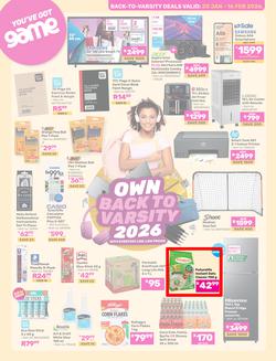 Game : Back To Varsity (20 January - 16 February 2026), page 1