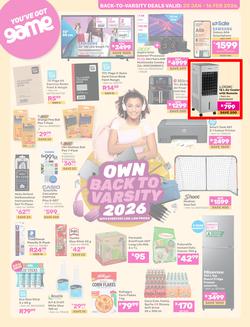 Game : Back To Varsity (20 January - 16 February 2026), page 1