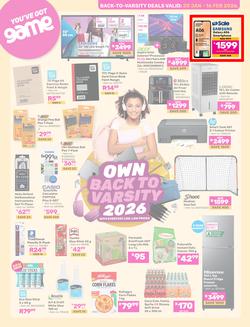 Game : Back To Varsity (20 January - 16 February 2026), page 1