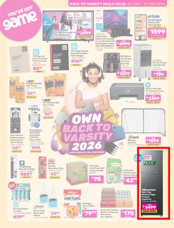 Game : Back To Varsity (20 January - 16 February 2026), page 1