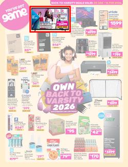 Game : Back To Varsity (20 January - 16 February 2026), page 1