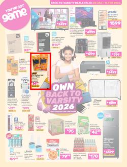 Game : Back To Varsity (20 January - 16 February 2026), page 1