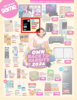 Game : Back To Varsity (20 January - 16 February 2026), page 1