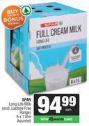 Spar Long Life Milk Assorted-6 x 1L