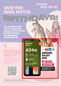 Mr Price Cellular : We're Big Into Birthdays (24 August - 30 September 2023), page 1