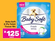 Baby Soft 2 Ply Toilet Tissue-18s Each