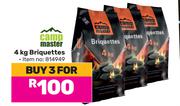 Campmaster Briquettes-For 3 x 4Kg