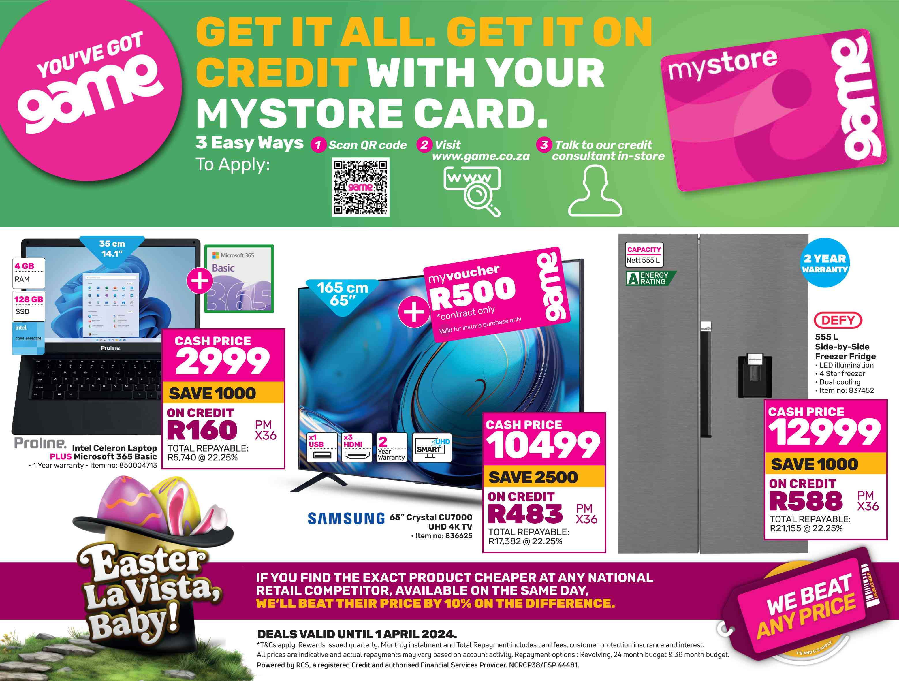 Game RCS Easter Lavista, Baby (18 March 01 April 2024) — www.guzzle.co.za