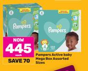 Pampers Active Baby Mega Box Assorted Sizes-Each