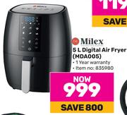 Milex 5L Digital Air Fryer MDA005