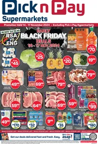 Pick n Pay Western Cape : Early Black Friday Specials (14 November - 17 November 2024)