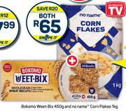 Bokomo Weet-Bix 450g And No Name Corn Flakes 1Kg-For Both